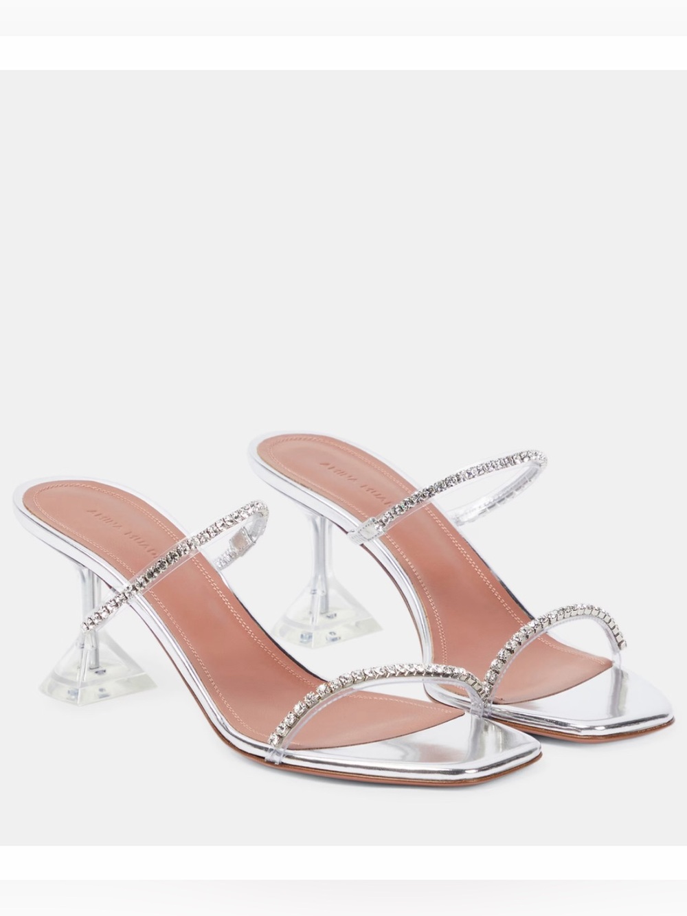 Amina Muaddi Gilda Glass Slipper 70